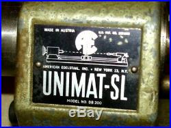 UNIMAT-SL DB200 MINI LATHE Jeweler/Gunsmith/Woodworking Org Wood Case TESTED VGC