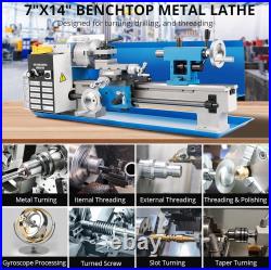 US Mini Metal Lathe 550W 2500RPM High-Grade Construction Precise Variable Speed
