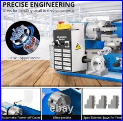 US Mini Metal Lathe 550W 2500RPM High-Grade Construction Precise Variable Speed