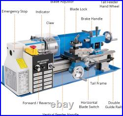 US Mini Metal Lathe 550W 2500RPM High-Grade Construction Precise Variable Speed