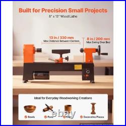 Uimoso 8 x 13 Mini Wood Lathe with Variable Speed for Benchtop Woodworking