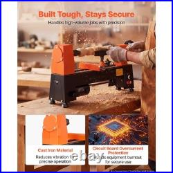 Uimoso 8 x 13 Mini Wood Lathe with Variable Speed for Benchtop Woodworking