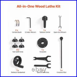 Uimoso 8 x 13 Mini Wood Lathe with Variable Speed for Benchtop Woodworking