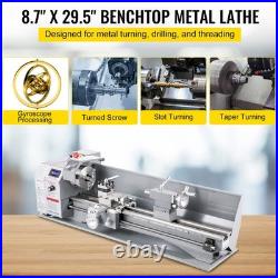 Uimoso Mini Metal Lathe Bench Top8.7x29.51100W for Turning 2250 RPM Metal Gear
