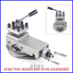Universal AT300 Mini Metal Lathe Machine Tool Holder Metalworking Change 16mm US