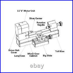 Universal Mini Metal Lathe Machine Motorized Metalworking DIY Tool Benchtop W