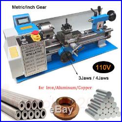 Upgrade 550W Mini Metal Lathe 7x12 BenchTop Metalworking Metric/Inch Gear 110V