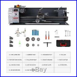 Upgraded 1.5HP 1100W DC 8.7 × 29.5 Mini Metal Lathe Bench Top Milling 5 Tools