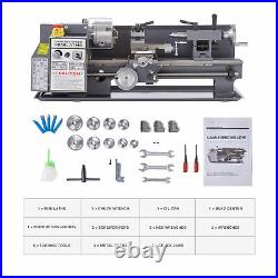 Upgraded 3/4HP 550W DC 7 x 14 Mini Metal Lathe Bench Top Milling With 5 Tools