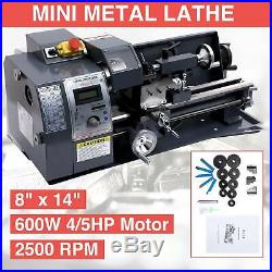 Upgraded 8x14 Automatic Mini Metal Lathe Variable-Speed DC Motor 600W Digital