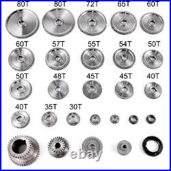 VEVOR 27pcs CJ0618 Metal Lathe Gears, Precise Mini Lathe Replacement Gears