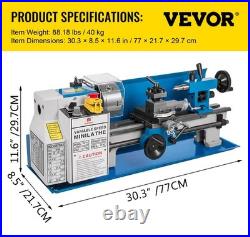 VEVOR Metal Lathe 7x14inch Precision Bench Top Mini Metal Lathe 550W Precision M VEVOR Metal Lathe 7x14inch Precision Bench Top Mini Metal Lathe 550W Precision M