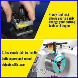 VEVOR Metal Lathe Machine 1100W 220 x 750MM Variable Speed LED Brushless Tool