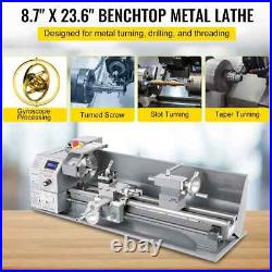 VEVOR Metal Mini Lathe 1100w 220x600mm 38mm Spindle 3-Jaw Chuck Horizontal