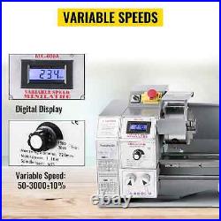 VEVOR Metal Mini Lathe 1100w 220x600mm 38mm Spindle 3-Jaw Chuck Horizontal