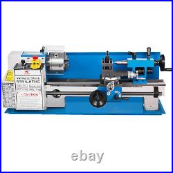 VEVOR Mini Lathe 550W 7X14 Precision with Lamp Variable Speed 2250 RPM 3/4HP