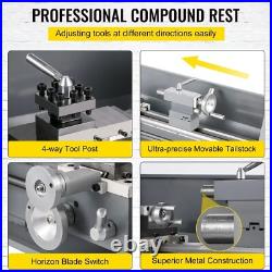 VEVOR Mini Metal Lathe 750W Brushless Motor Infinitely Variable Speed 8.7x29.5