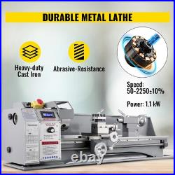 VEVOR Mini Metal Lathe 750W Brushless Motor Infinitely Variable Speed 8.7x29.5