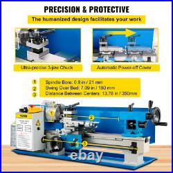 VEVOR Mini Metal Lathe Machine 7x14 550W Variable Speed 2250 RPM With Tools