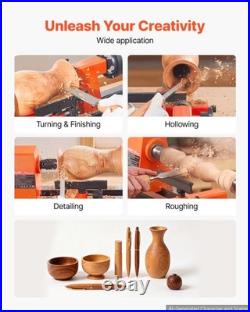 VEVOR Wood Lathe 1/3 HP 8 x 13 Mini Benchtop Woodworking Lathe Variable Speed VEVOR Wood Lathe 1/3 HP 8 x 13 Mini Benchtop Woodworking Lathe Variable Speed