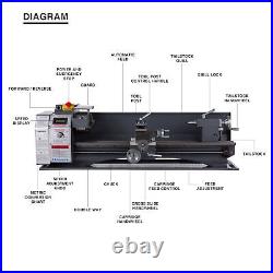 Versatile 8.7x29.5 Mini Metal Lathe Digital Display 3 Jaw Chuck 2500 rpm