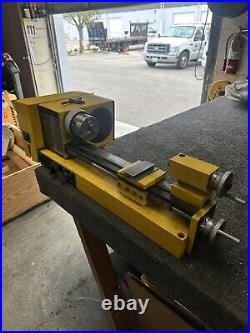 Vintage 1996 Mini Desktop Lathe Yellow 110V (see video)