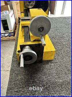 Vintage 1996 Mini Desktop Lathe Yellow 110V (see video)