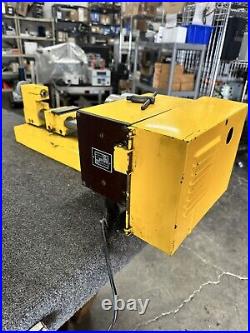 Vintage 1996 Mini Desktop Lathe Yellow 110V (see video)