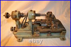 Vintage Jeweler Cast Iron Base Bed Watch Maker Lathe Slide Mini Collet Metal