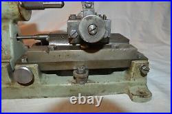 Vintage Jeweler Cast Iron Base Bed Watch Maker Lathe Slide Mini Collet Metal