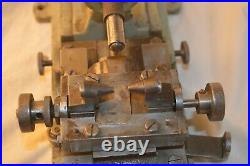 Vintage Jeweler Cast Iron Base Bed Watch Maker Lathe Slide Mini Collet Metal