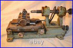 Vintage Jeweler Cast Iron Base Bed Watch Maker Lathe Slide Mini Collet Metal