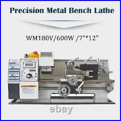 WM180V 110V Precision Mini Metal Lathe Brushless Motor Inch Thread Lathe 600W