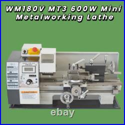 WM180V MT3 600W Mini Metalworking Lathe Metric Precision Metal Lathe 110V