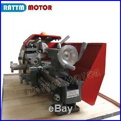 WM180V Mini Lathe Machine Wood Metal Lathe Turning Thread with 600W Spindle Hole