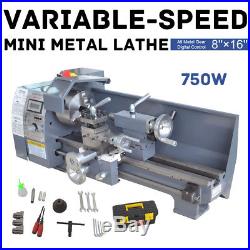 Woodworking 8 x 16 750W Variable-Speed Mini Metal Lathe Bench US Stock