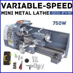 Woodworking 8 x 16 750W Variable-Speed Mini Metal Lathe Bench Wood Working