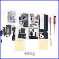 Z8000M 24W 20000rpm 8 In 1 Mini Metal Lathe Machine DIY Lathe Kit US Power Cord