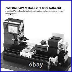 Z8000M 24W 20000rpm 8 In 1 Mini Metal Lathe Machine DIY Lathe Kit US Power Cord