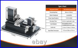 ZHRUI All-metal 36W Miniature Didactical Metal Lathe Machine for Woodworking