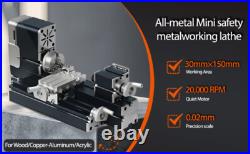 ZHRUI All-metal 36W Miniature Didactical Metal Lathe Machine for Woodworking