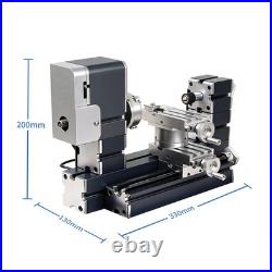ZHRUI Mini Metal Lathe 60W 12,000 RPM, 4-Axis All-Machine Tool for Soft Metal