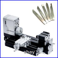 ZHRUI Mini Metal Lathe with 5-Piece 4x4mm Carbide Tipped Cutter Set 20000 R