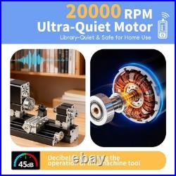 ZHRUI Mini Metal Lathe with 5-Piece 4x4mm Carbide Tipped Cutter Set 20000 R